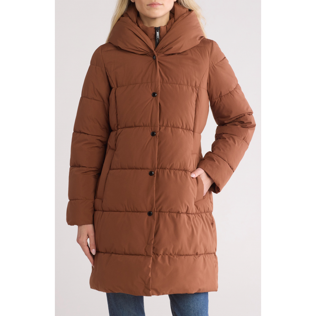 Manteau matelassé 'Hooded With Bib' pour Femmes