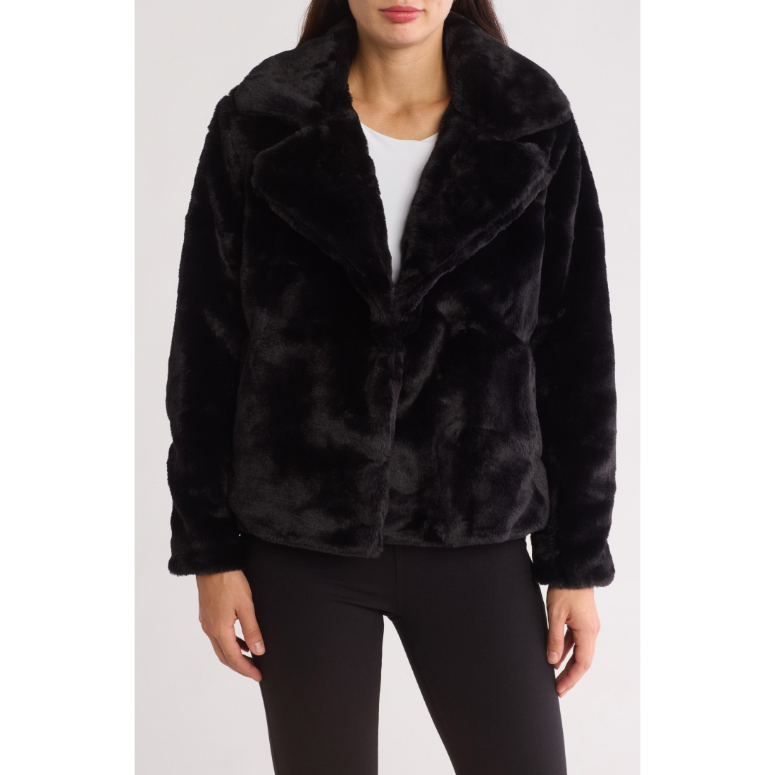 Veste 'Faux Fur Notch Collar' pour Femmes