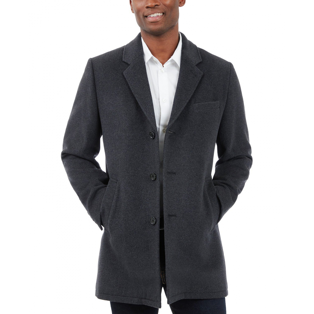 Manteau de voiture 'Wool-Blend' pour Hommes