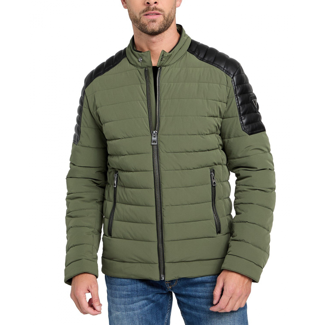 Veste matelassée 'Lightweight with Moto Detail' pour Hommes