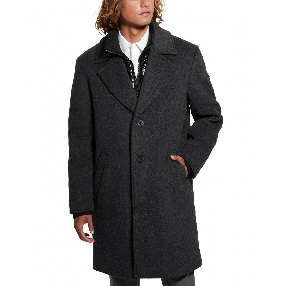 Manteau 'Wool Blend with Removable Quilted Bib' pour Hommes