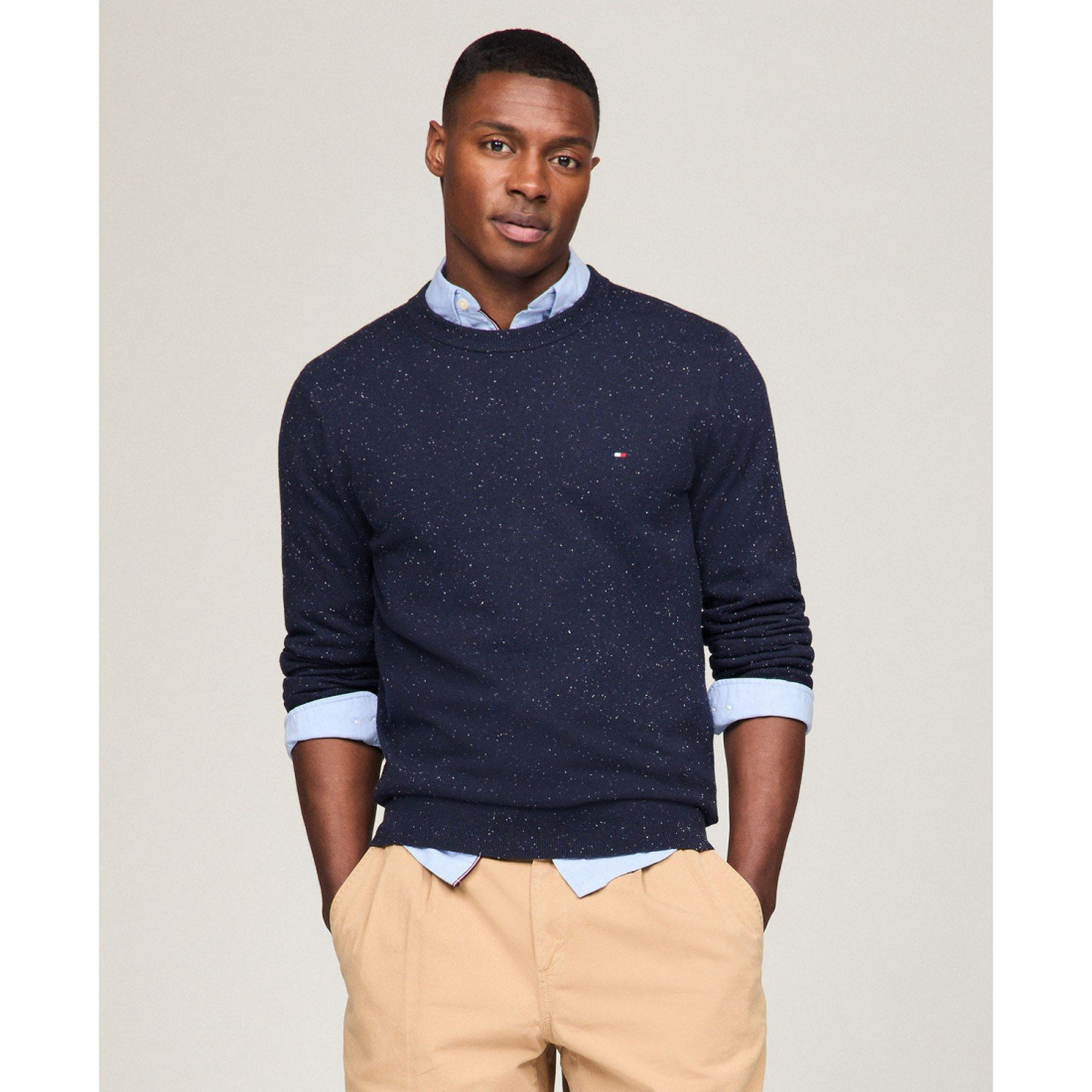 'Regular-Fit Pima Cotton Cashmere Blend Solid Crewneck Sweater' für Herren