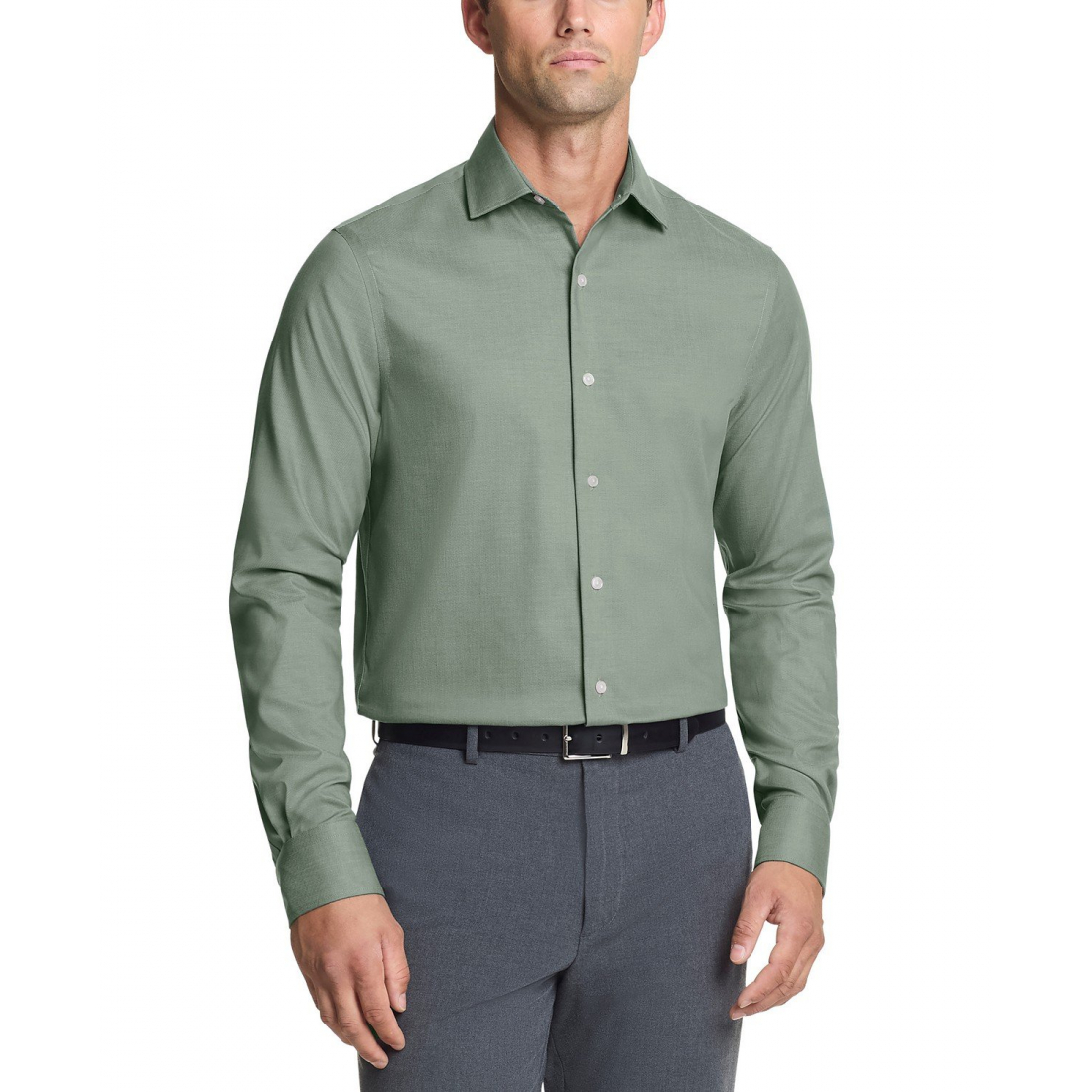 'Flex Regular Fit Wrinkle Resistant Stretch Twill Dress Shirt' für Herren