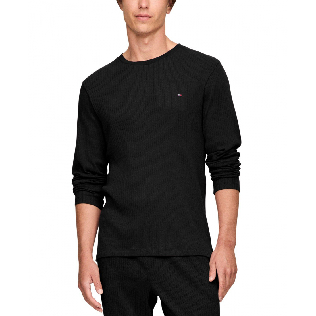 'Ribbed Long-Sleeve Pajama Shirt' für Herren