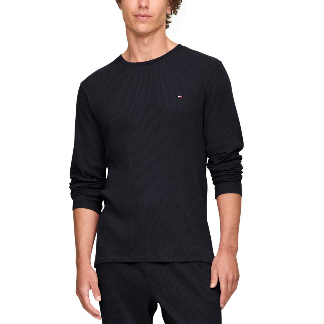 'Ribbed Long-Sleeve Pajama Shirt' für Herren