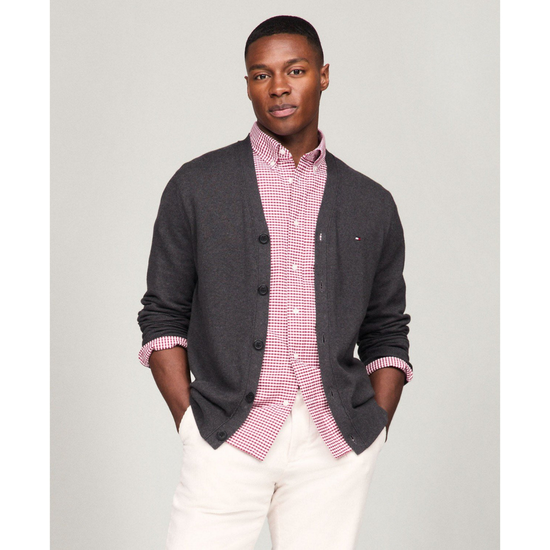 'Long-Sleeve Cotton Cashmere Cardigan' für Herren