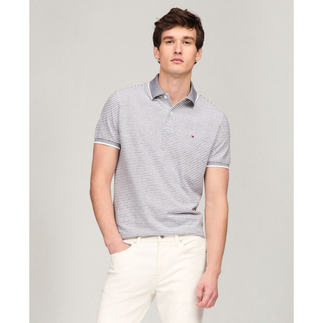 'Regular-Fit Tipped Linen Polo Shirt' für Herren