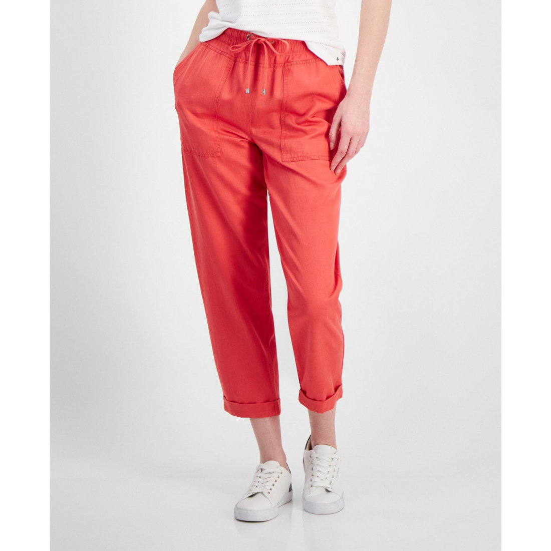 'High Rise Cuffed Twill Pants' für Damen