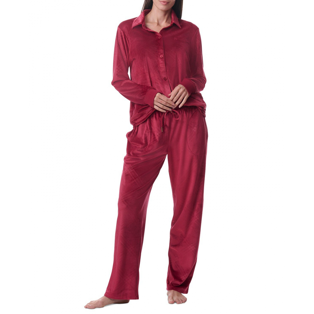 '2-Pc. Long-Sleeve Pajamas Set' pour Femmes