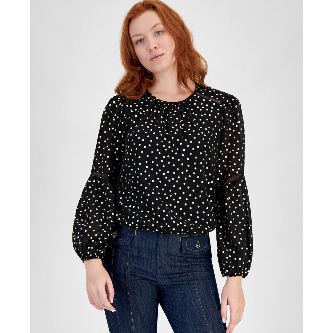 Women's 'Long-Sleeve Dot-Bubble Blouse'