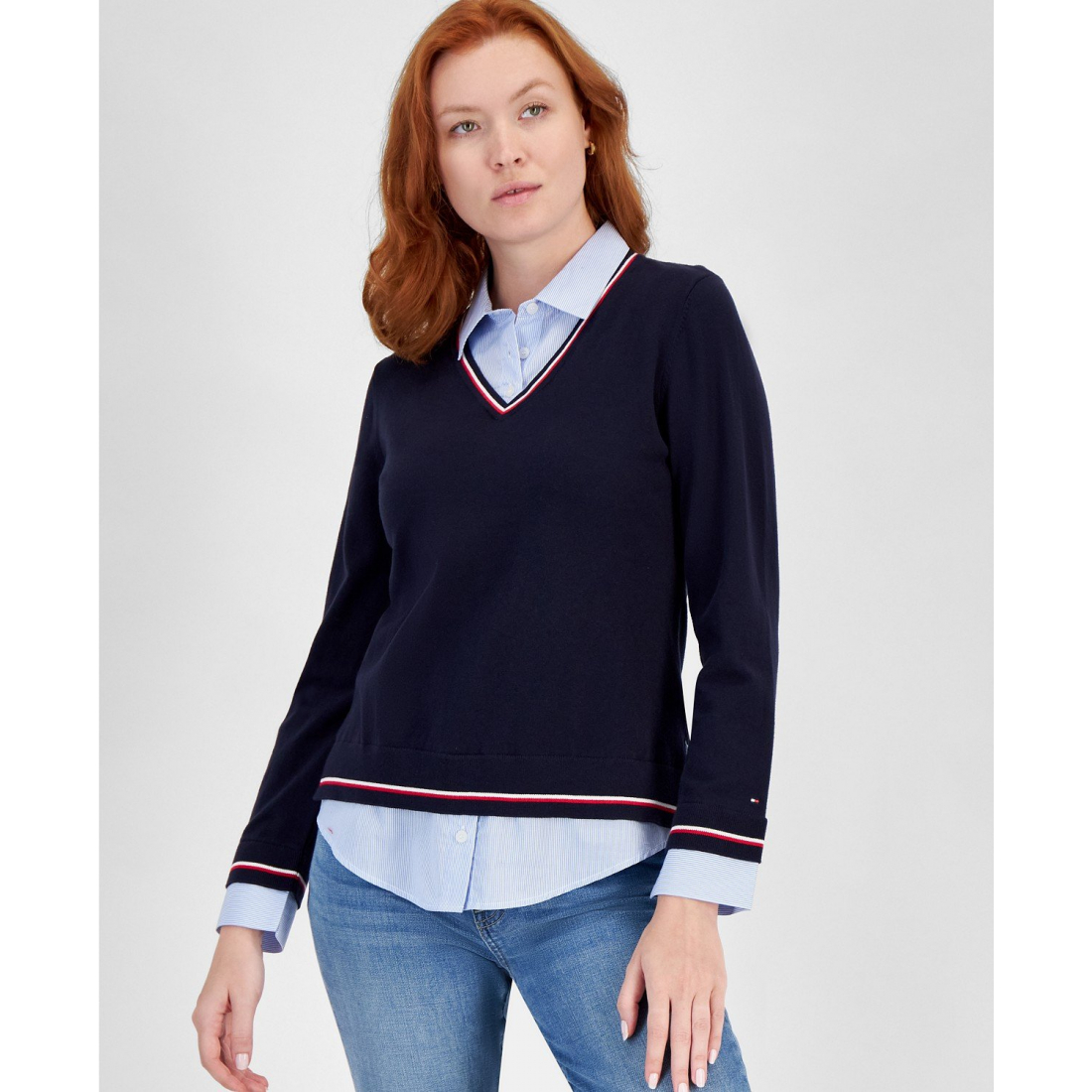 'Cornell Sweater & Button-Up Shirt' für Damen