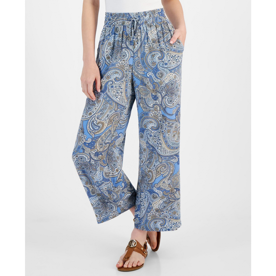 Women's 'Paisley-Print Pull-On Pants'