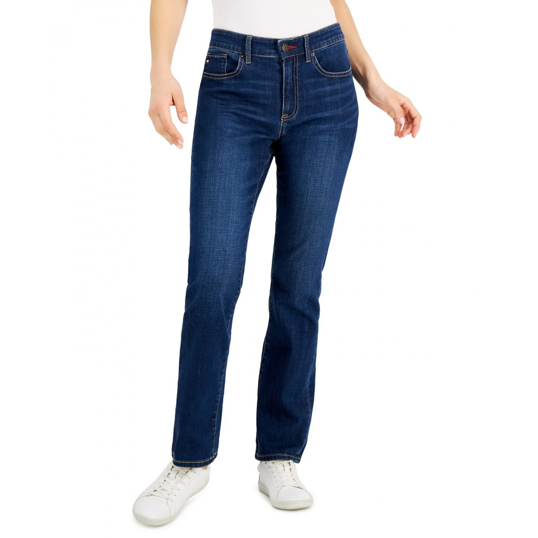 'Tribeca TH Flex Straight-Leg Jeans' für Damen