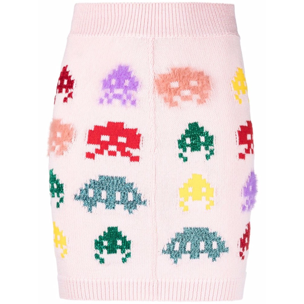 Women's 'Alien Intarsia-Knit' Mini Skirt