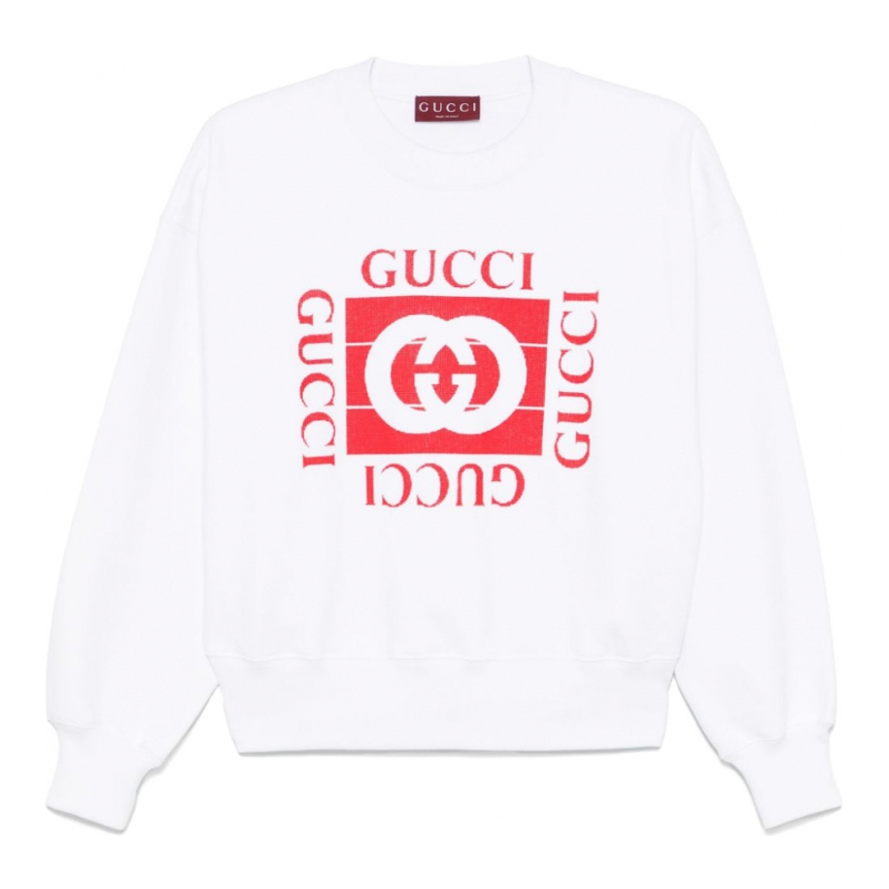 Sweatshirt 'Flocked-Logo' pour Femmes