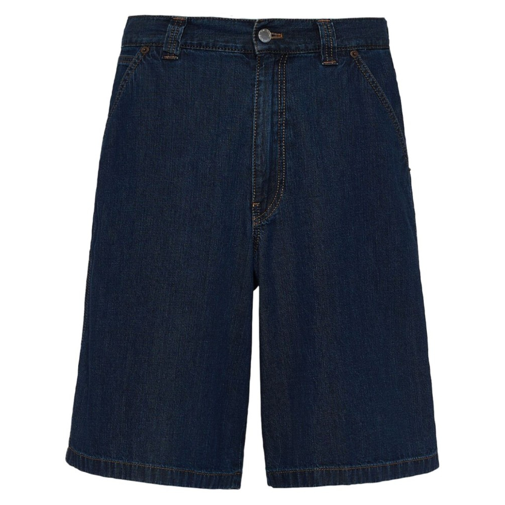 Men's 'Logo-Plaque' Denim Shorts