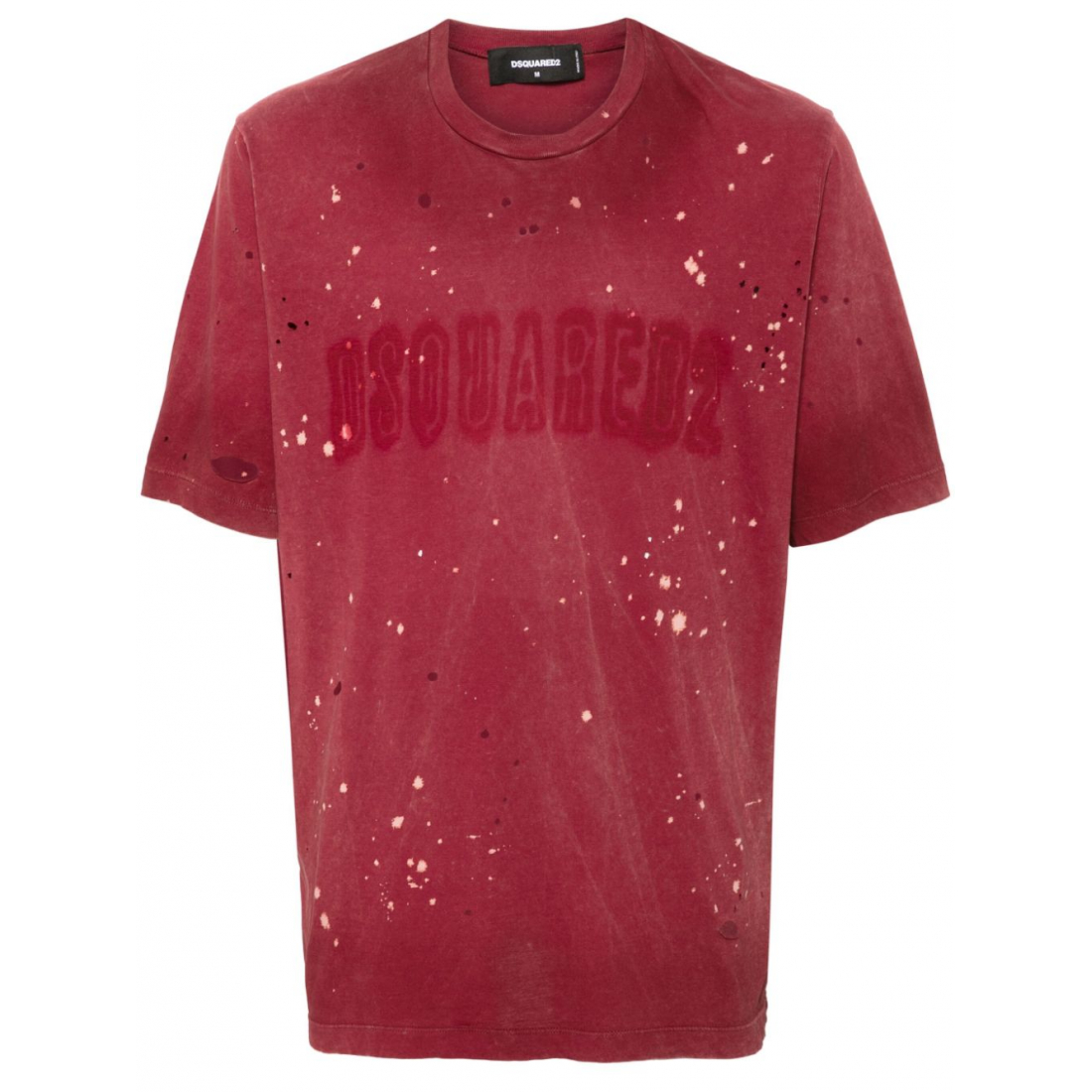 T-shirt 'Logo-Print Distressed' pour Hommes