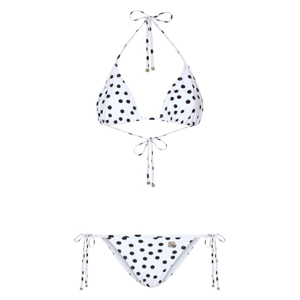 Women's 'Polka Dot-Print Triangle-Cup' Bikini