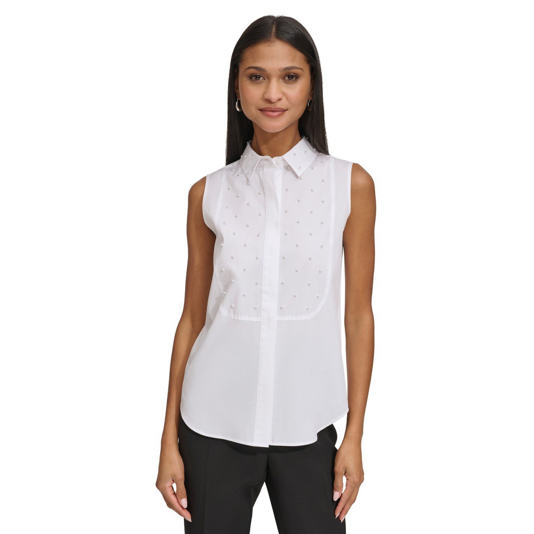 Chemise sans manches 'Embellished Bib' pour Femmes