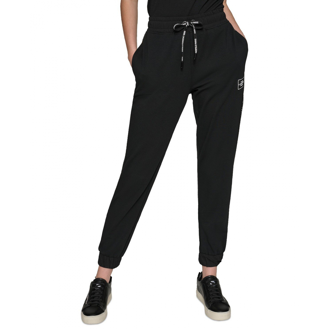 Jogging 'Drawstring-Waist Mesh-Trim' pour Femmes