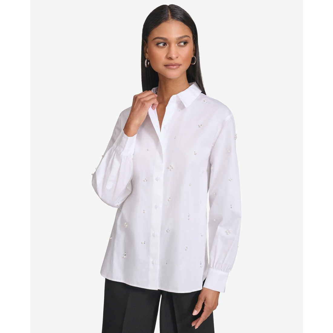 Chemise 'Cotton Embellished' pour Femmes