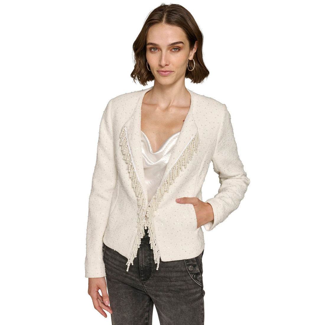 Veste 'Bead-Embellished Tweed' pour Femmes