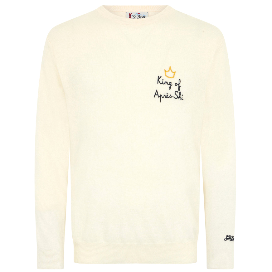 'King of Après-Ski embroidery' Pullover für Herren