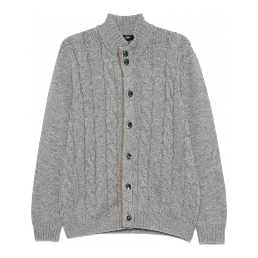 'Cable-Knit' Strickjacke für Herren