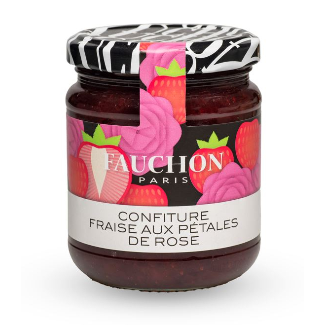 ‌Confiture de fraise et pétales de rose