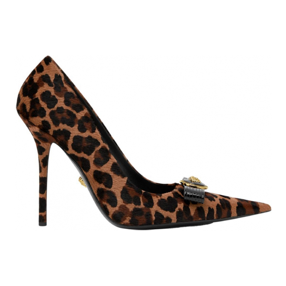 'Gianni Ribbon Leopard' Pumps für Damen