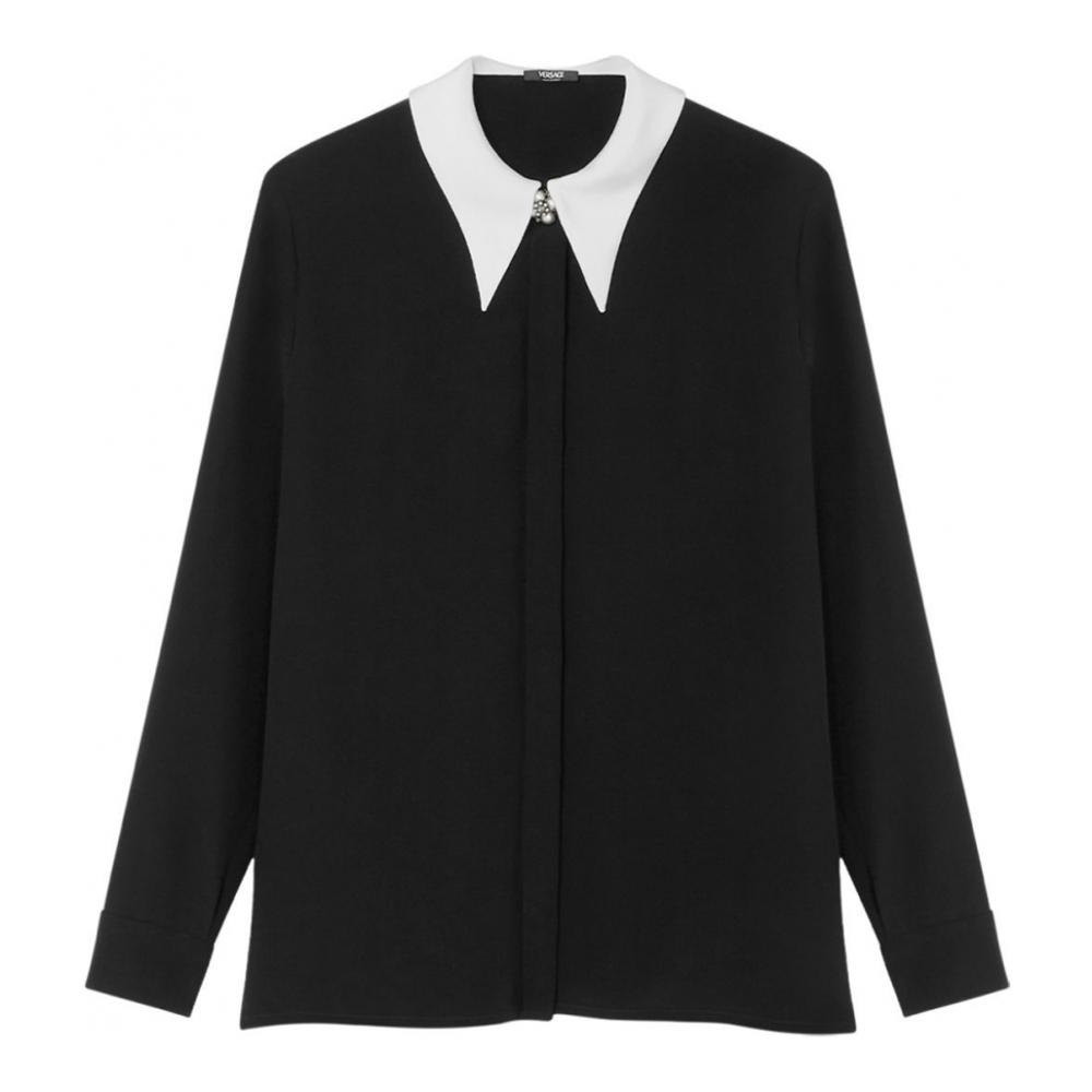 Chemise 'Contrast-Collar' pour Femmes