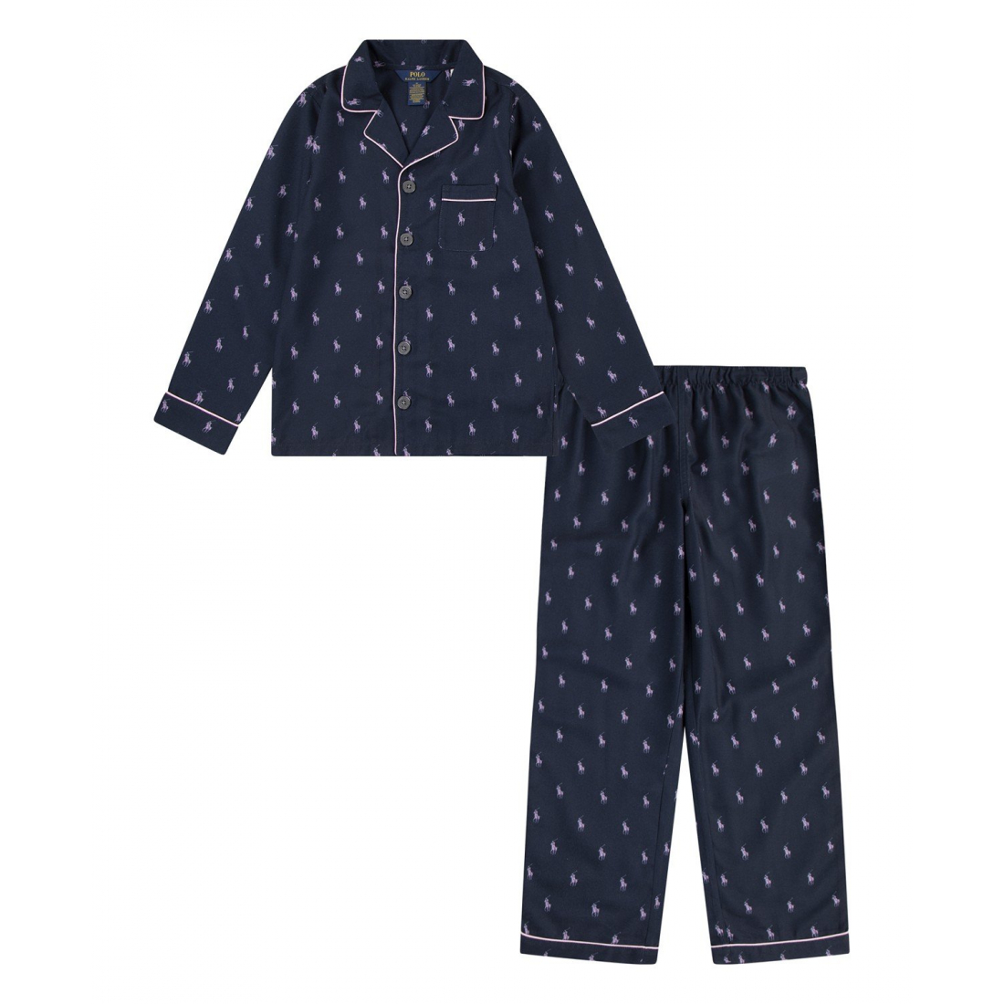 'Woven Long Sleeve Pajamas, 2-Piece Set' pour Grandes filles