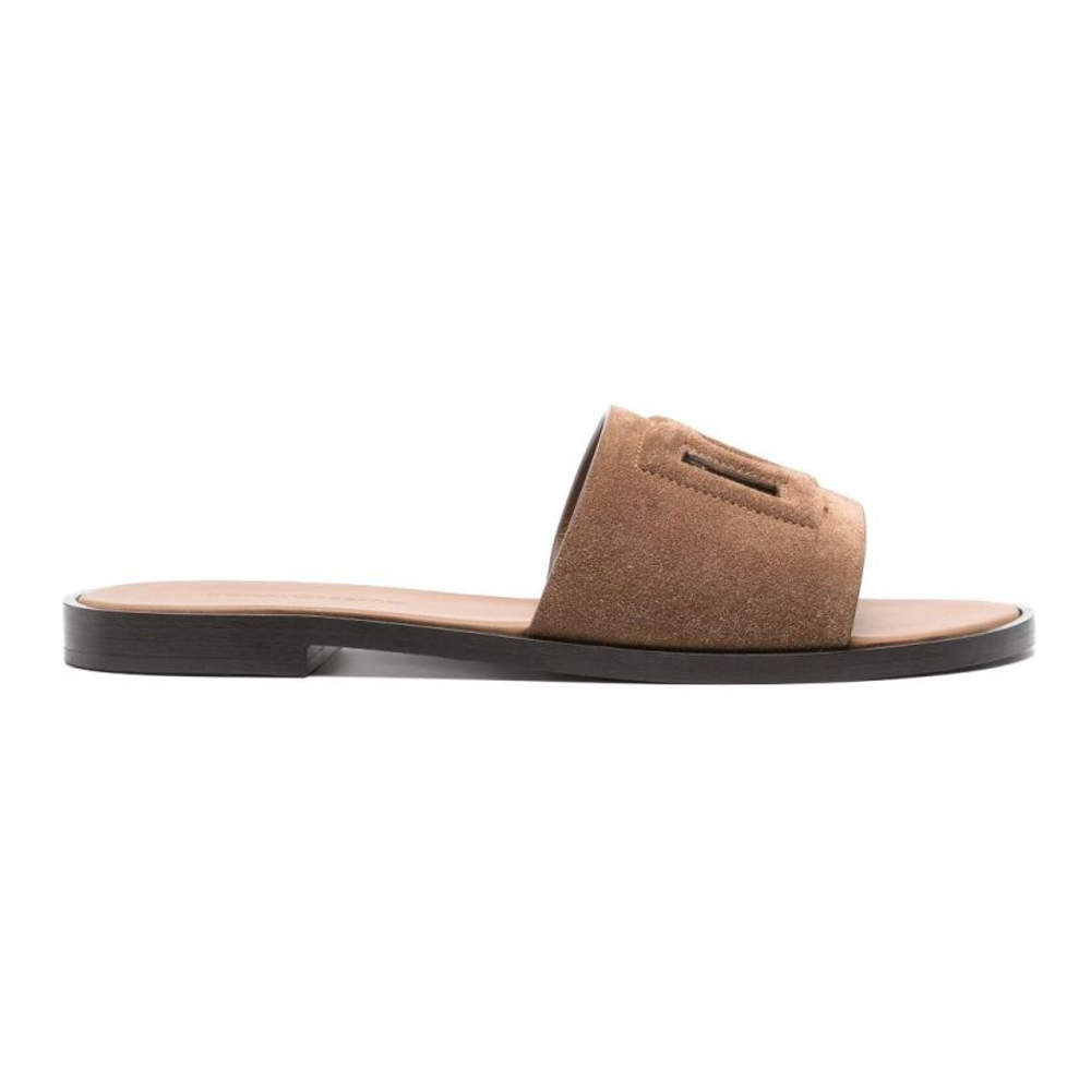 Women's 'Cut-Out-Logo' Flat Sandals