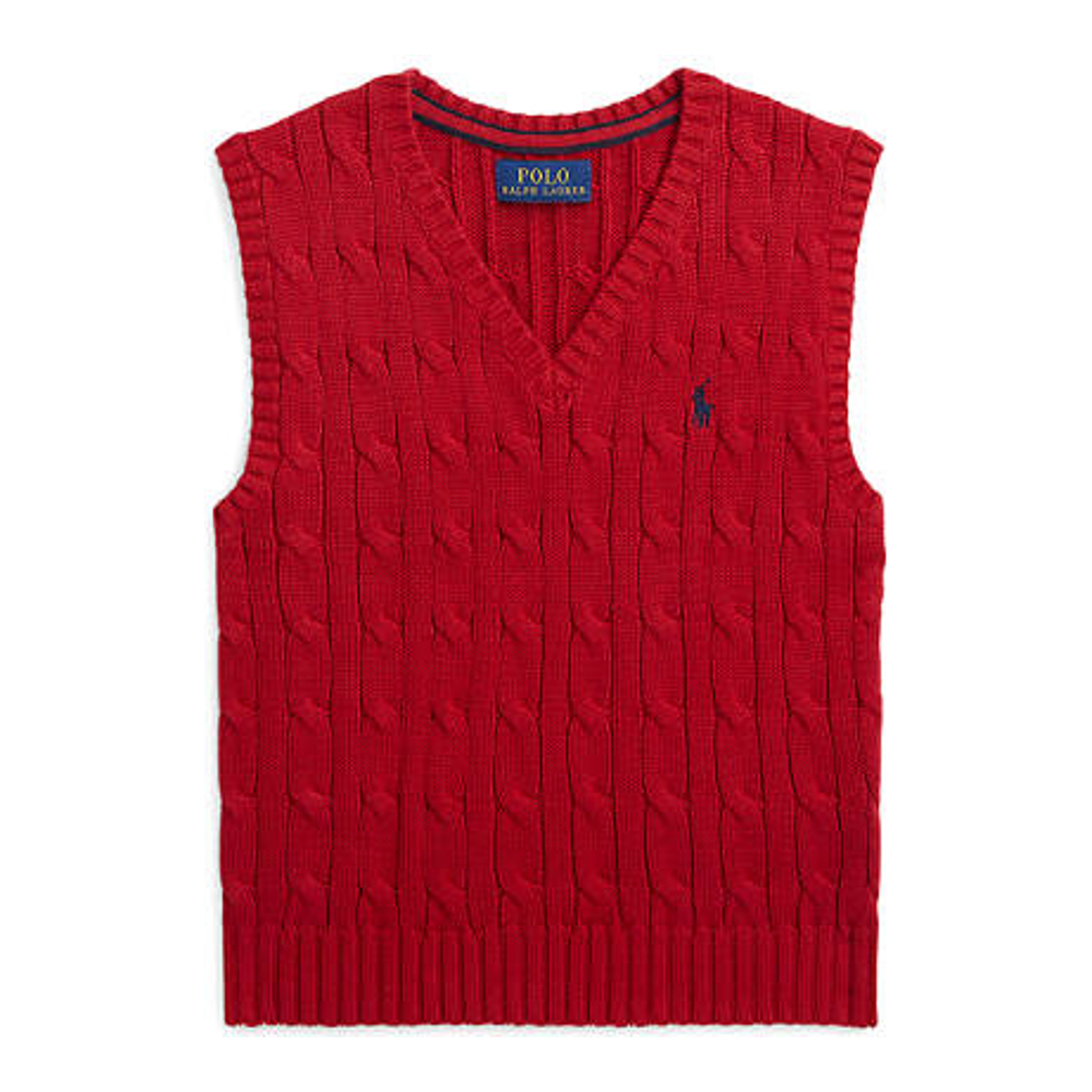 Little Boy's 'Cable Knit Cotton Sweater Vest'