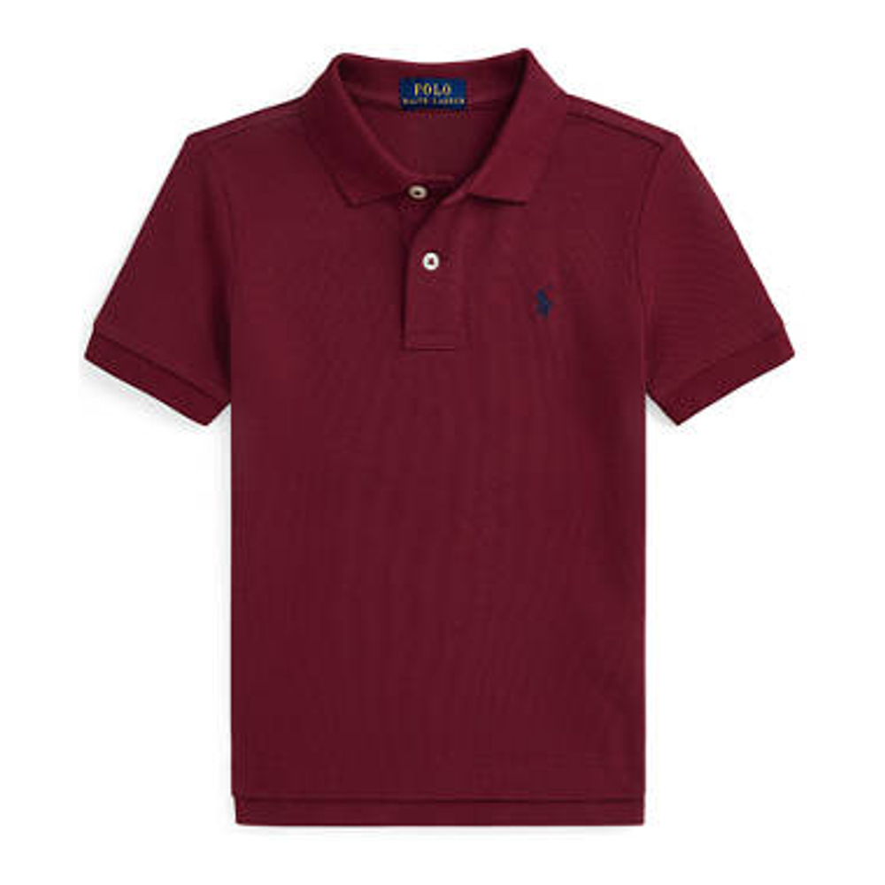 Little Boy's 'Cotton Mesh Polo Shirt'