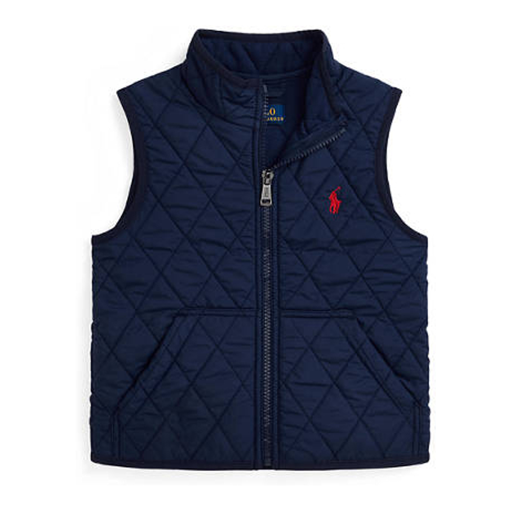 Little Boy's 'Quilted Fleece Lined Vest'