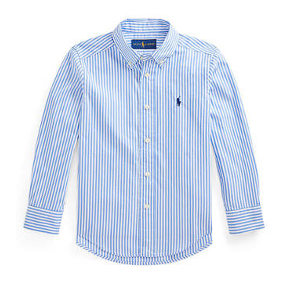 Little Boy's 'Striped Cotton Poplin Shirt'