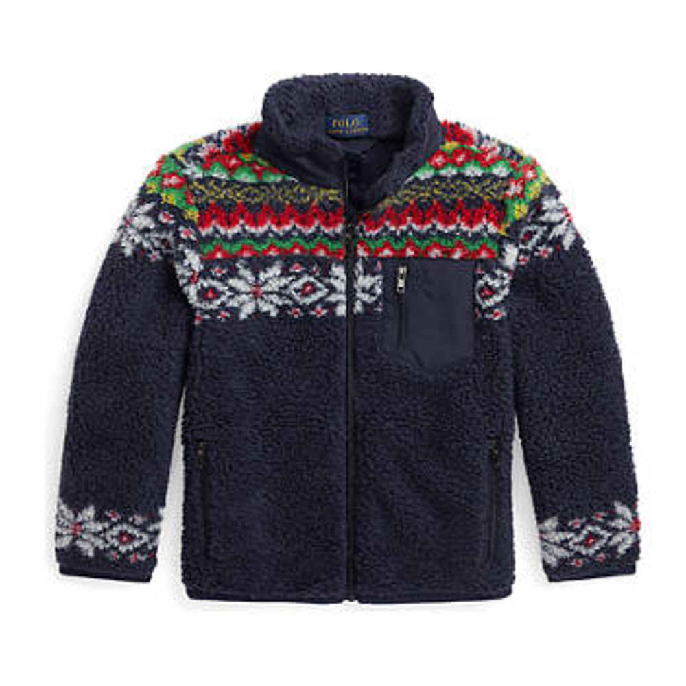 Little Boy's 'Fair Isle Teddy Fleece Jacket'