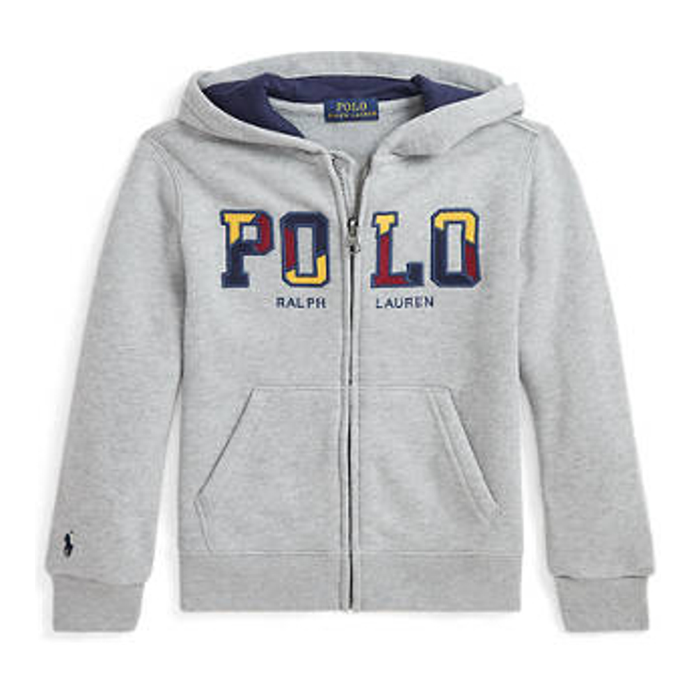 Little Boy's 'Corduroy Logo Fleece Full Zip Hoodie'