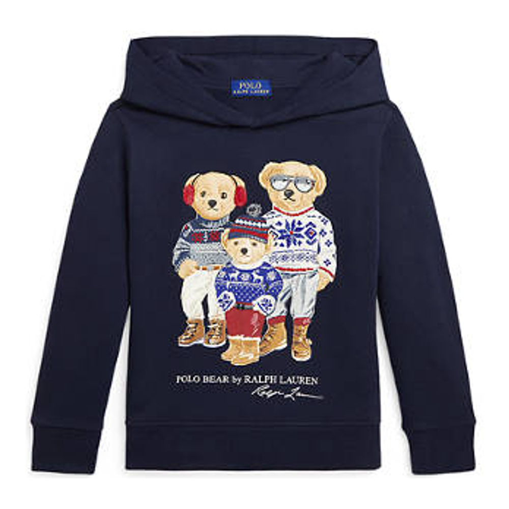 Little Boy's 'Polo Bear Family Fleece Hoodie'