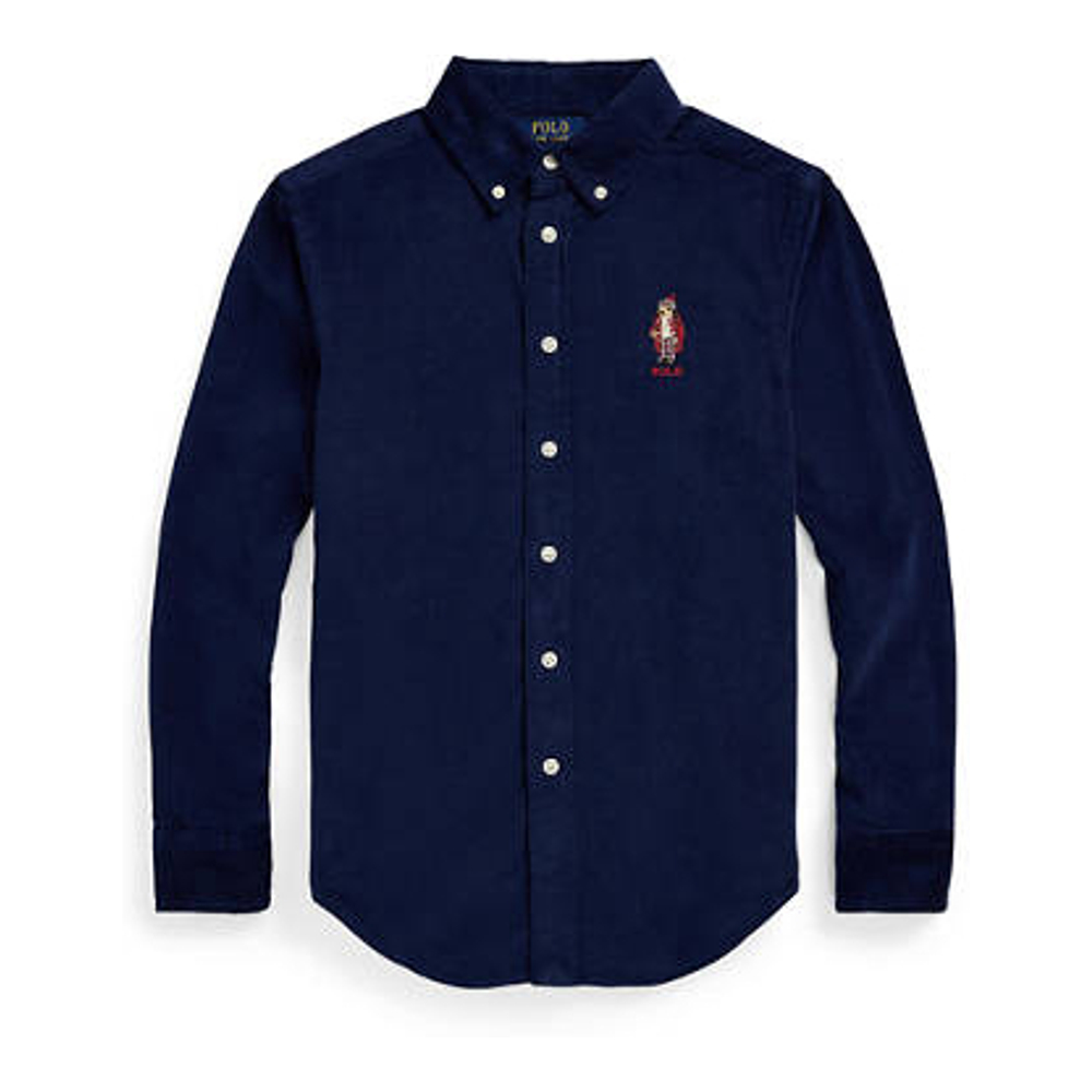 'Polo Bear Cotton Corduroy Shirt' pour Grands garçons