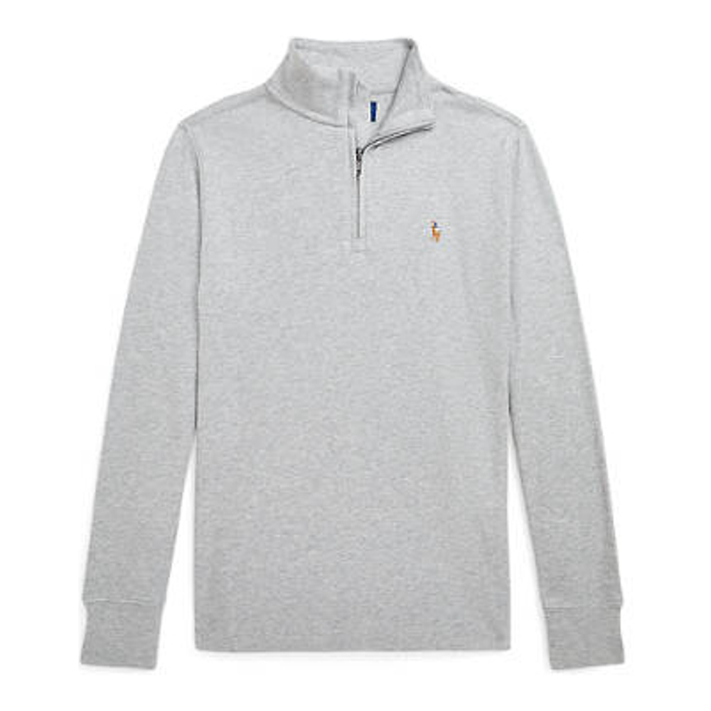 Big Boy's 'Cotton Interlock Quarter-Zip Pullover'