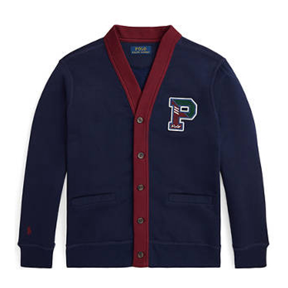 Big Boy's 'Fleece Letterman V-Neck Cardigan'