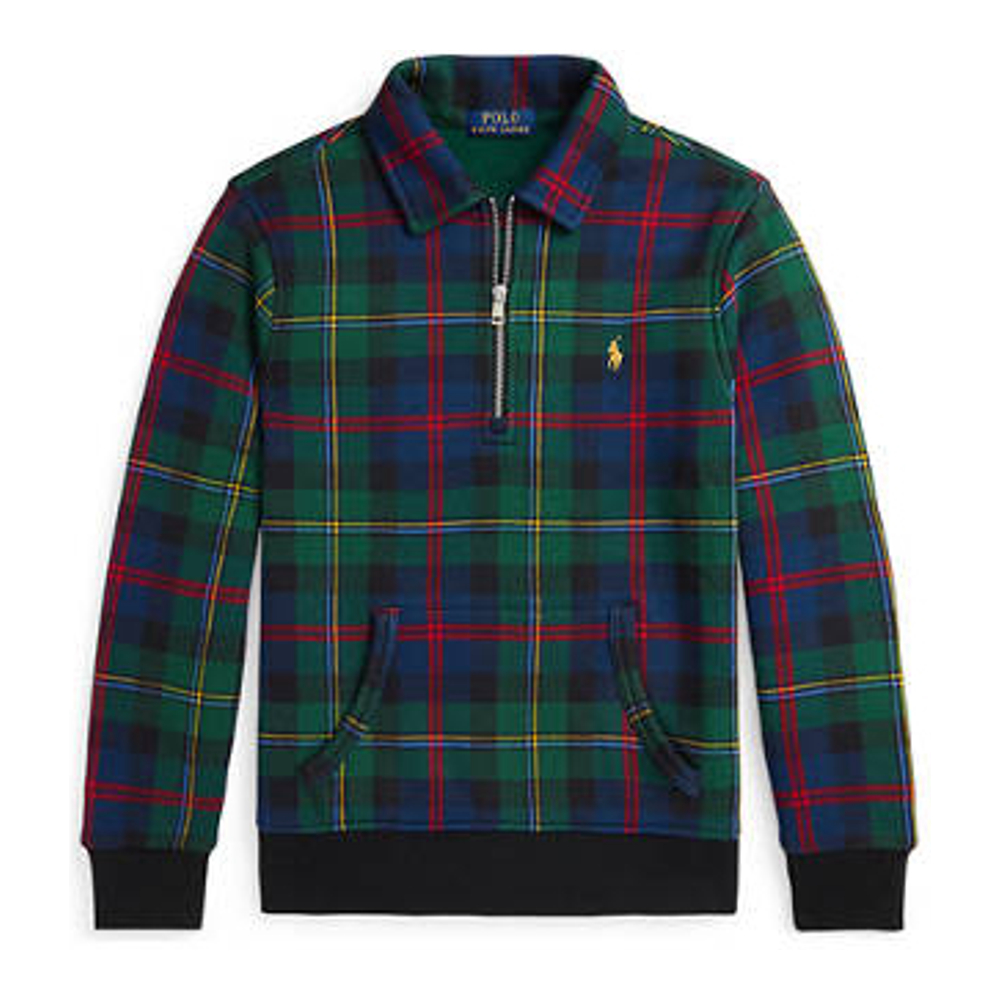 Big Boy's 'Plaid Fleece Collared Sweatshirt'