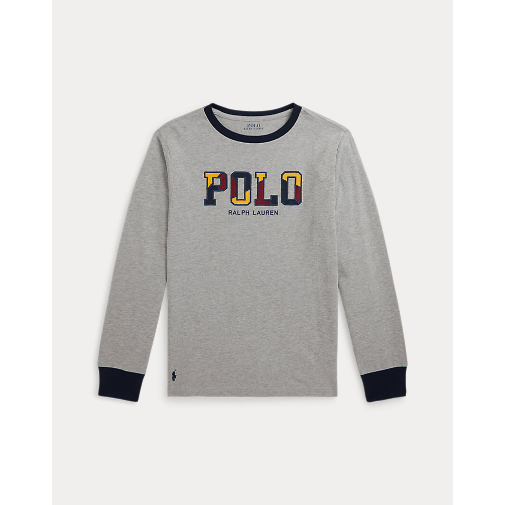 'Corduroy-Logo Cotton Long-Sleeve Tee' pour Grands garçons