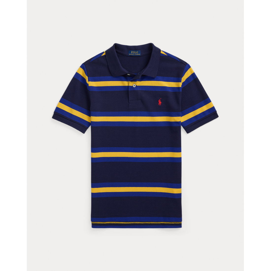 Big Boy's 'Striped Cotton Mesh Polo Shirt'