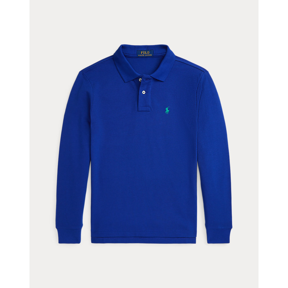 Big Boy's 'Cotton Mesh Long-Sleeve Polo Shirt'