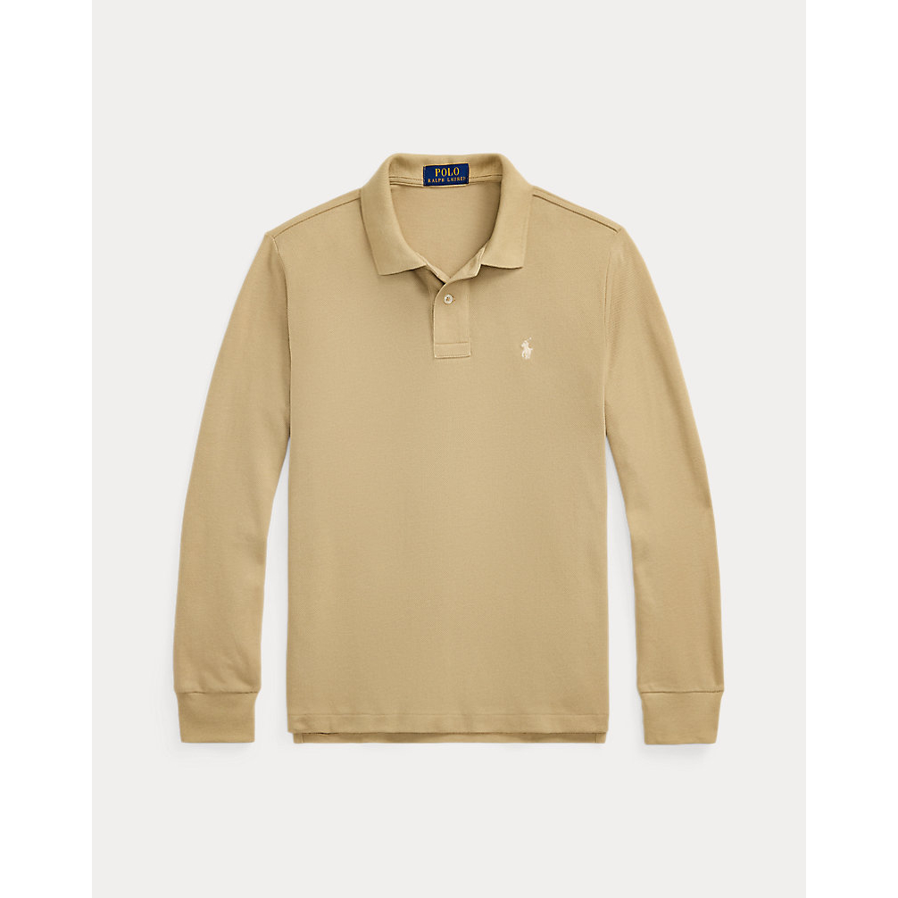 Big Boy's 'Cotton Mesh Long-Sleeve Polo Shirt'