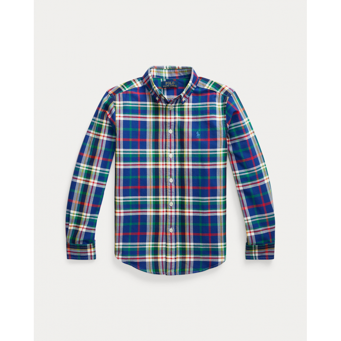 'Plaid Cotton Oxford Shirt' pour Grands garçons