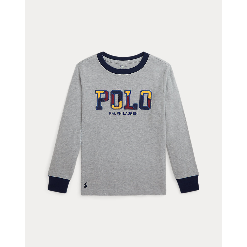 'Corduroy-Logo Cotton Long-Sleeve Tee' pour Petits garçons